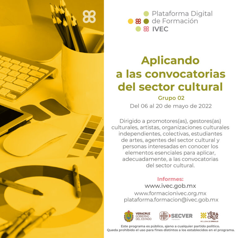 IVEC abre nuevo grupo para el curso Aplicando a las convocatorias del sector cultural
