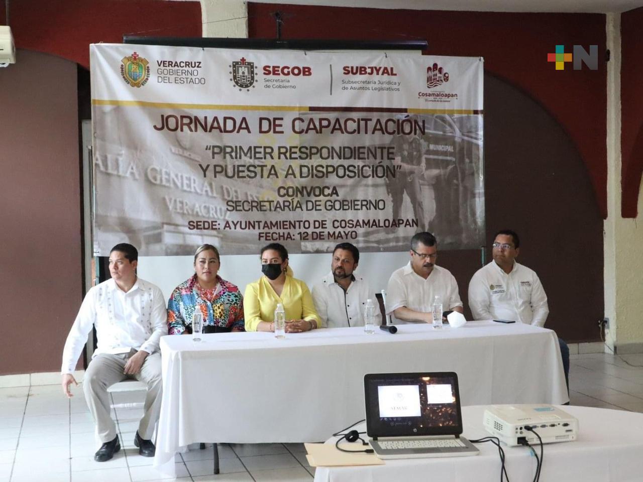 Capacitan a policías del sur en primer respondiente y puesta a disposición