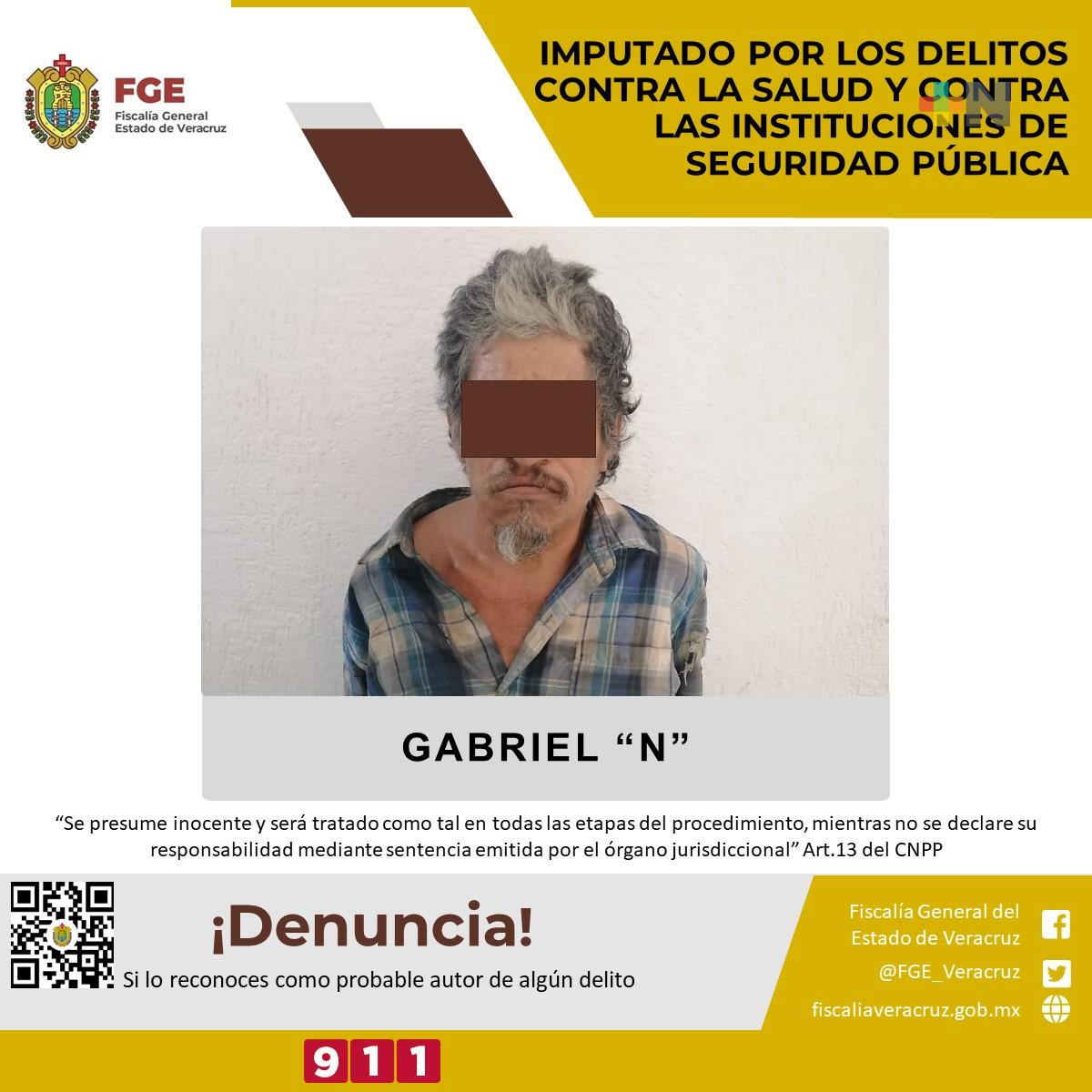 Imputado por presuntos delitos contra la salud e instituciones de seguridad pública