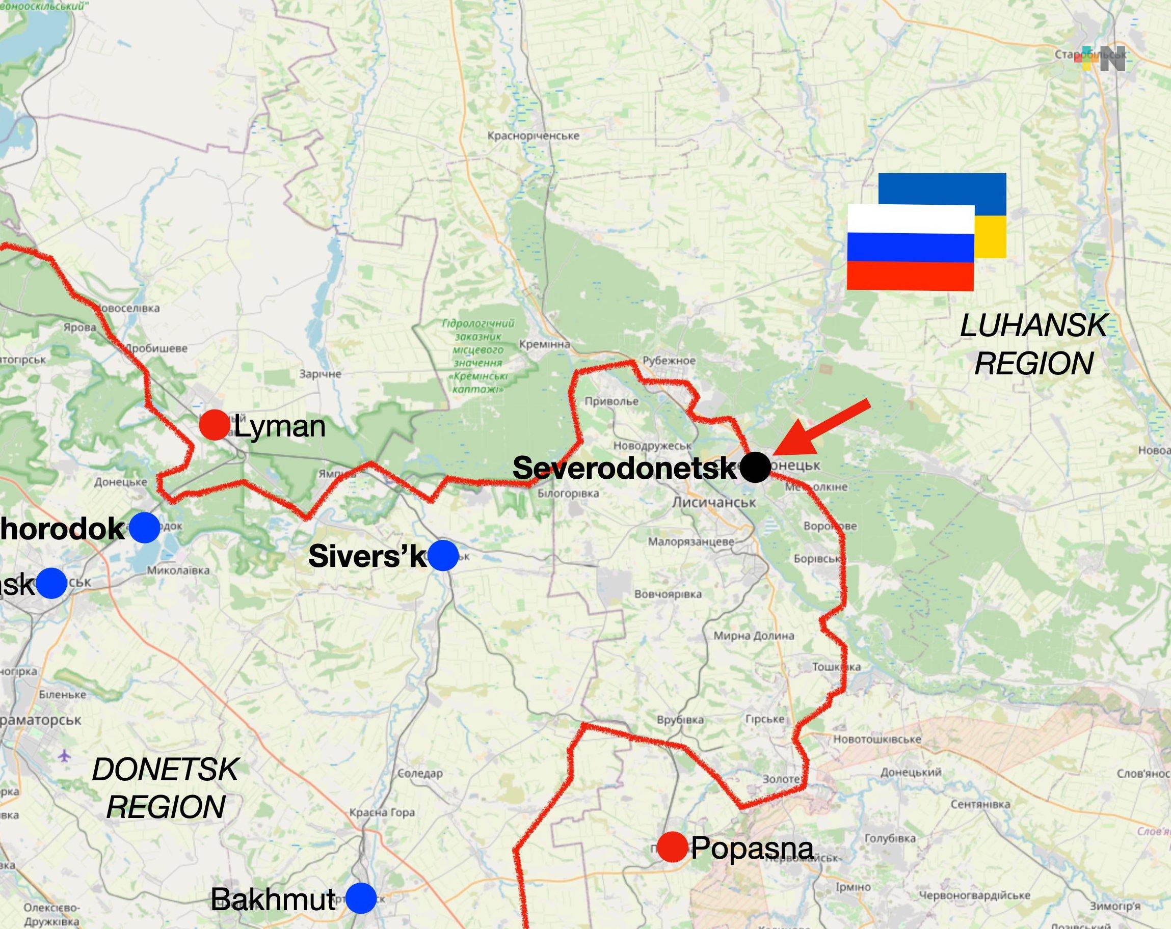 Ucrania advierte que las tropas rusas controlan una parte de Severodonetsk