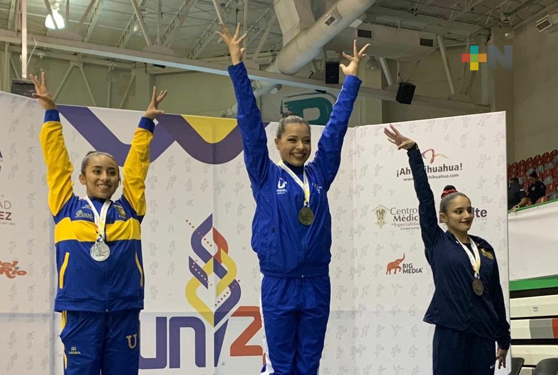 Aylín Gutiérrez gana oro en Gimnasia Aeróbica, de Universiada Nacional