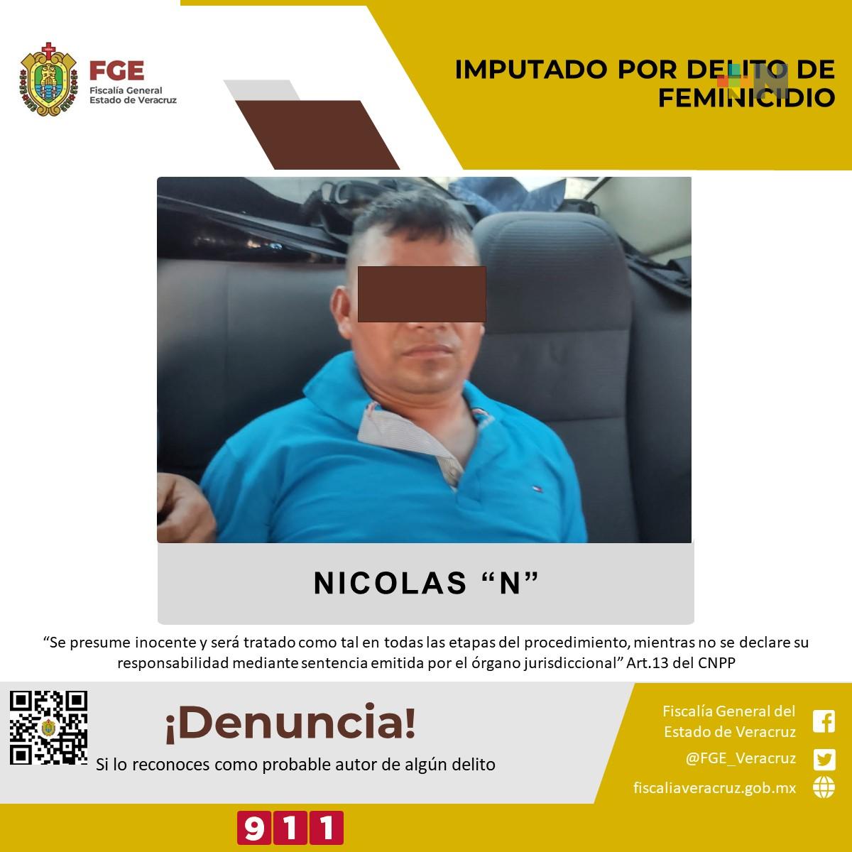 Imputado por el presunto delito de feminicidio