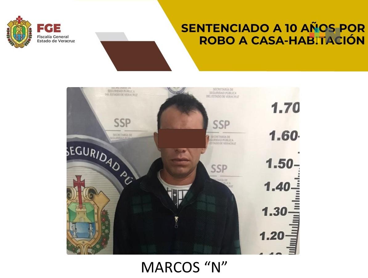 FGE obtiene sentencia condenatoria para Marcos «N», por robo a casa habitación