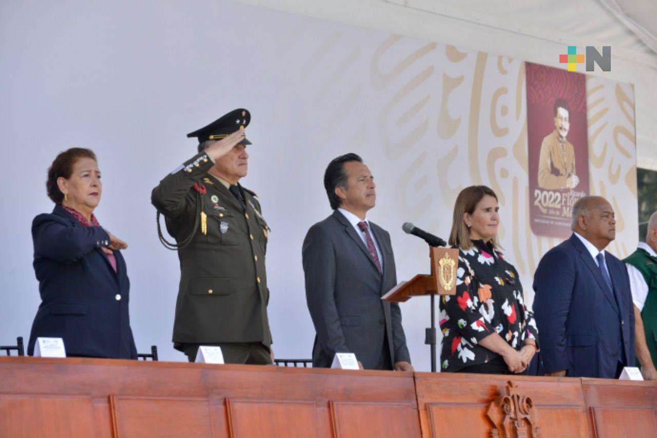 Acompaña Cuitláhuac García la Protesta de Bandera de soldados del Servicio Militar Nacional