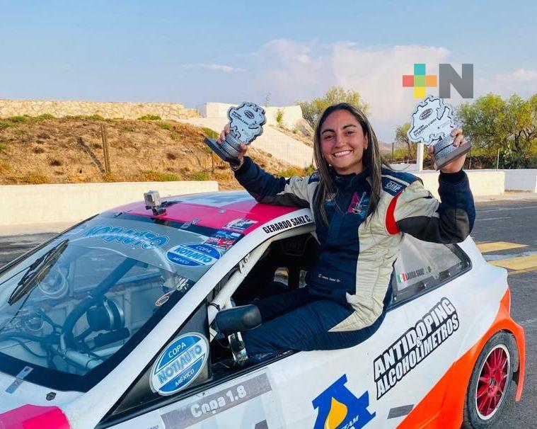 Brilla la piloto veracruzana Laura Sanz en cuarta fecha de Copa Notiauto