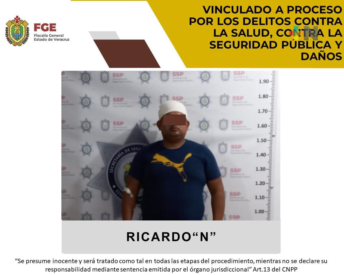 Ricardo «N» obtiene vinculación a proceso por presuntos delitos contra la salud, la seguridad pública y daños