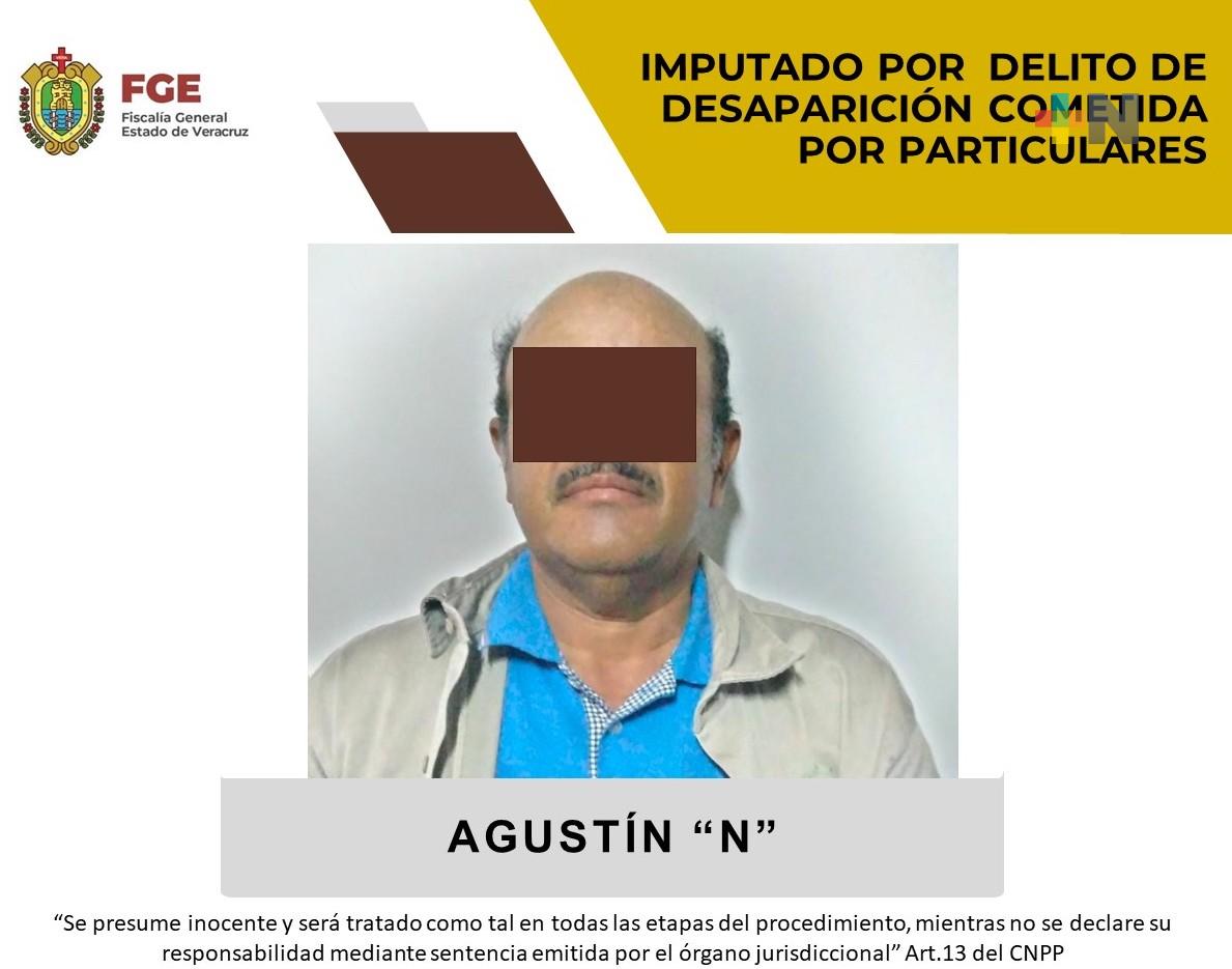 Agustín «N» es imputado por presunto delito de desaparición cometida por particulares