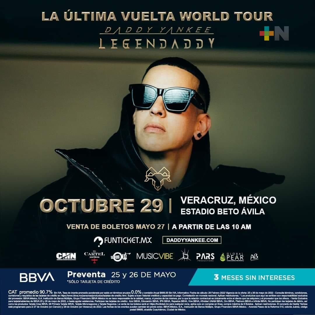 ¡En el Beto Ávila! Daddy Yankee se presentará el 29 de octubre