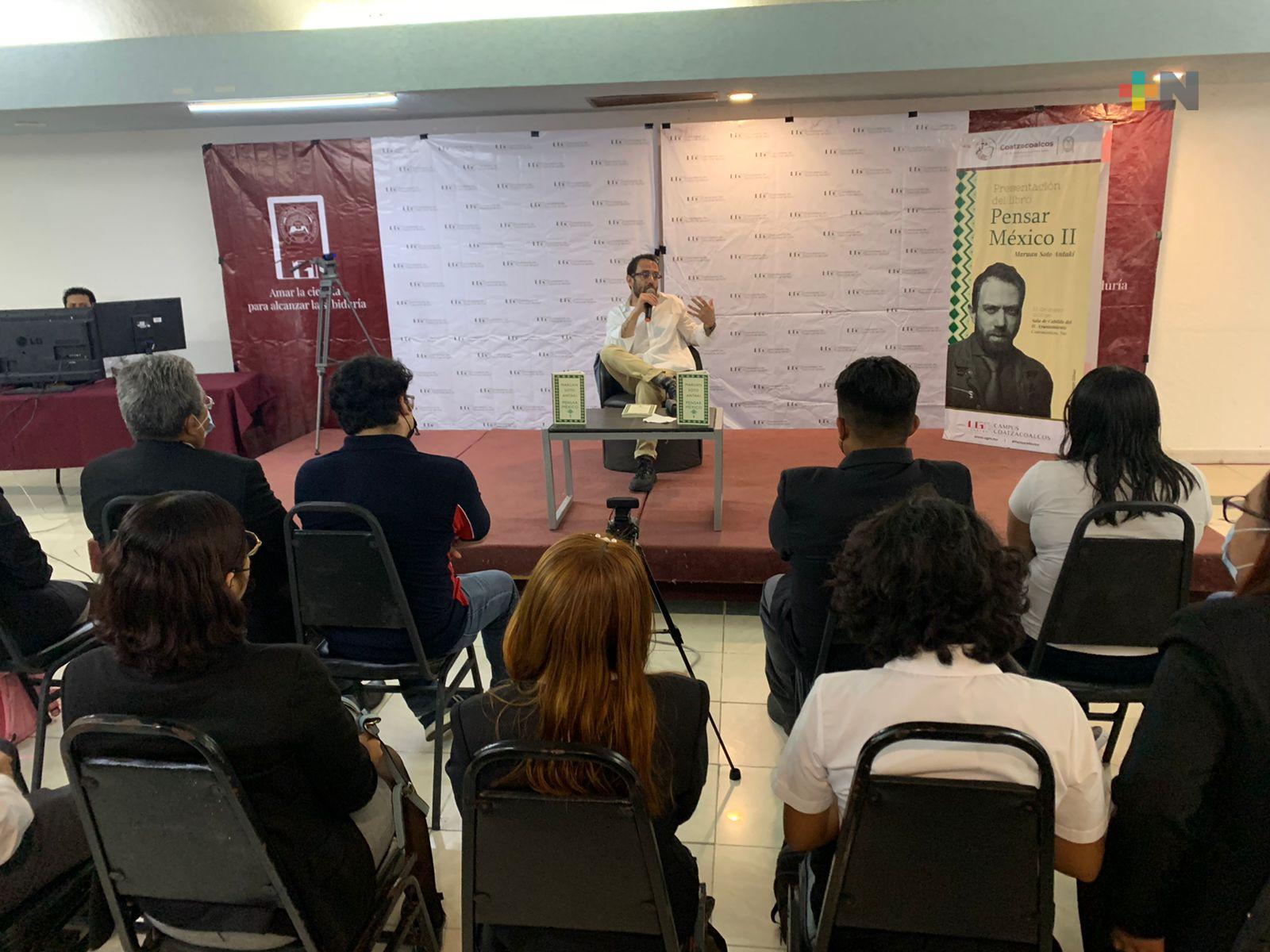Presentó Maruan Soto Antaky libro «Pensar México II» en Coatza