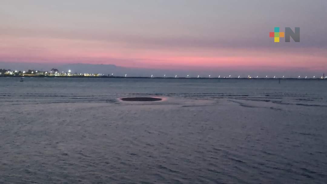 Se observa islote por disminución de marea en Villa Allende