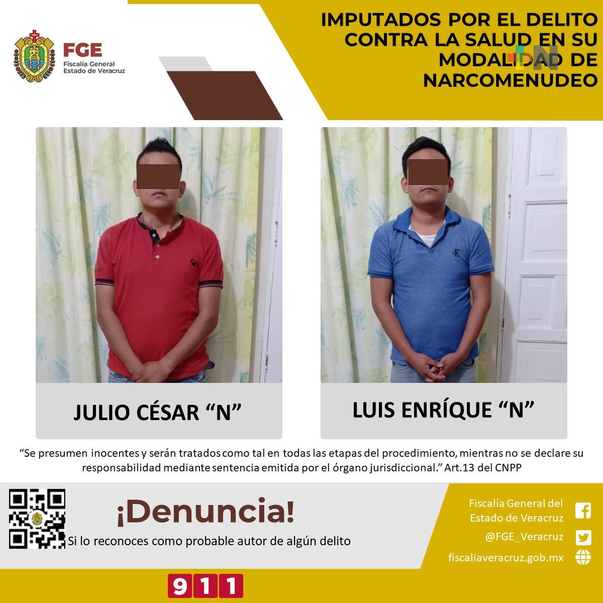 Imputados por presunto delito contra la salud en su modalidad de narcomenudeo