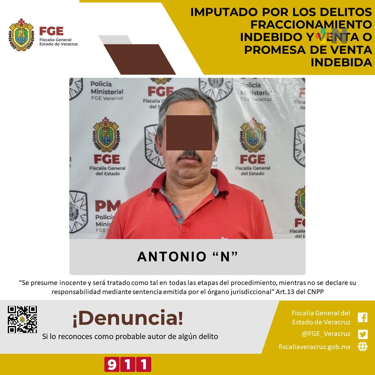 Imputado por los presuntos delitos de fraccionamiento indebido y venta o promesa de venta indebida