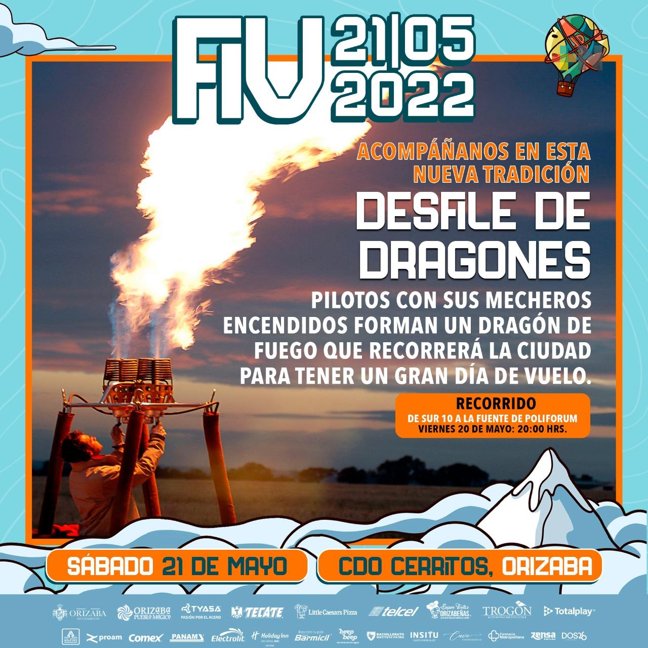 Invitan al Desfile de Dragones del Festival Volare en Orizaba