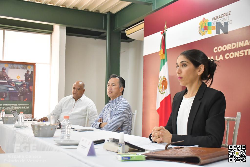 FGE rinde su informe en la Mesa de Construcción de la Paz, este martes