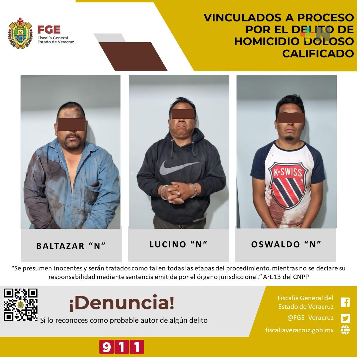 Vinculados a proceso por el presunto delito de homicidio doloso calificado