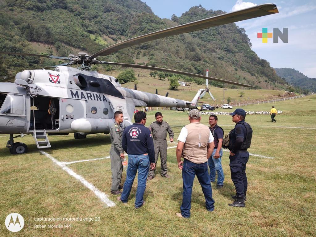 Llegan 2 aeronaves más para combatir incendios en Veracruz