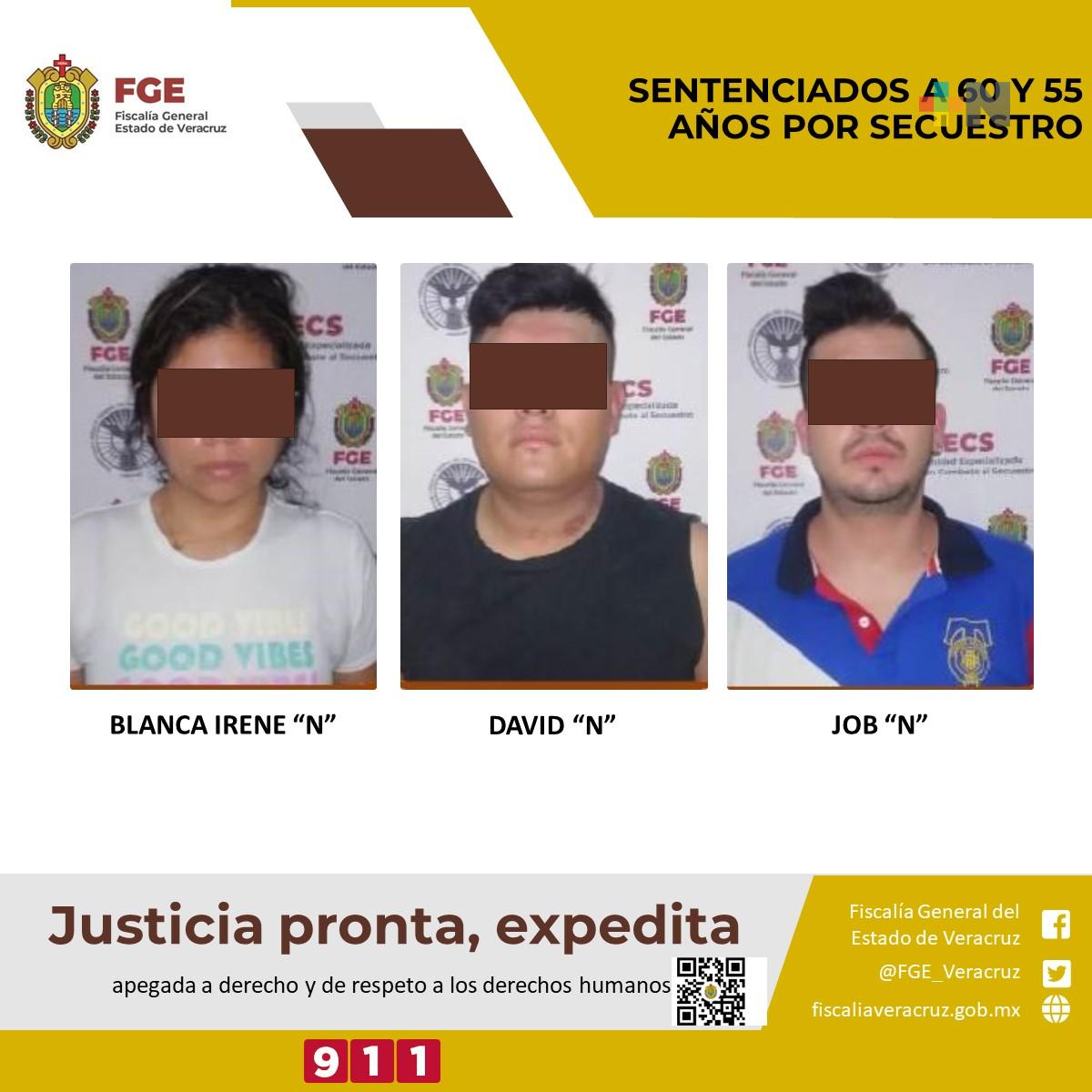 Obtiene FGE sentencias de 60 y 55 años de prisión por secuestro