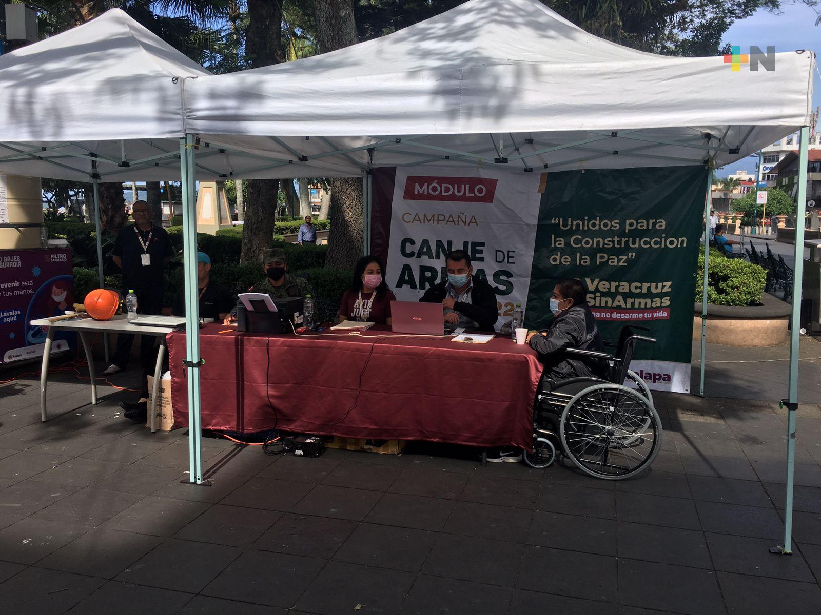Continúa el Canje de Armas, sin riesgos; en Xalapa