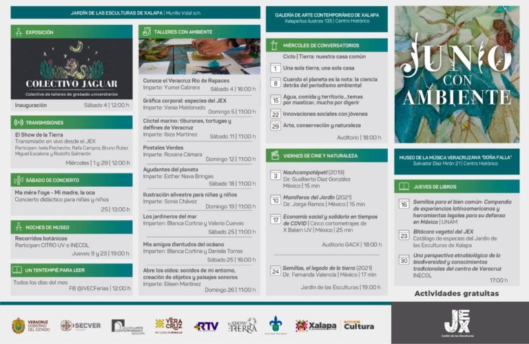 Presenta IVEC la cartelera de actividades del Festival Junio con Ambiente