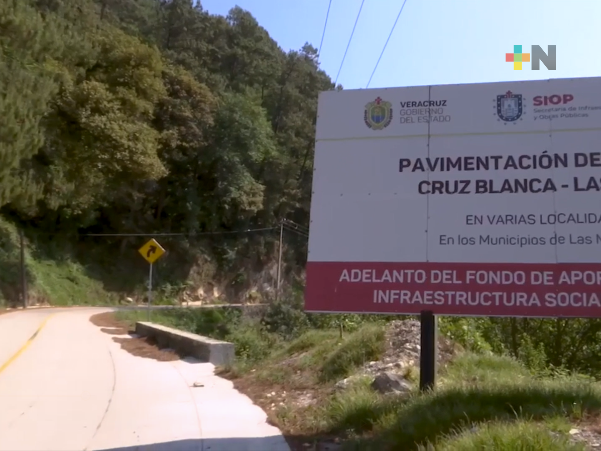 Pavimentan camino Cruz Blanca-Las Minas con fondo de aportaciones para la infraestructura