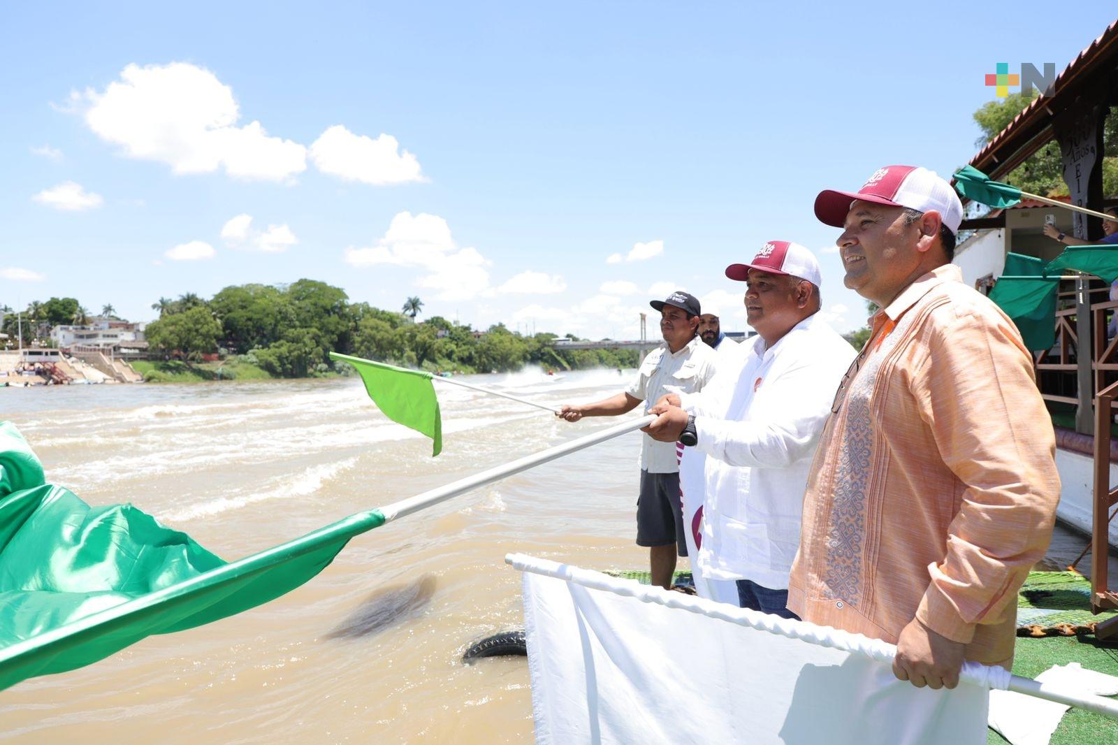 Preside Eric Cisneros, exitoso evento Internacional de Motonáutica, en Pánuco