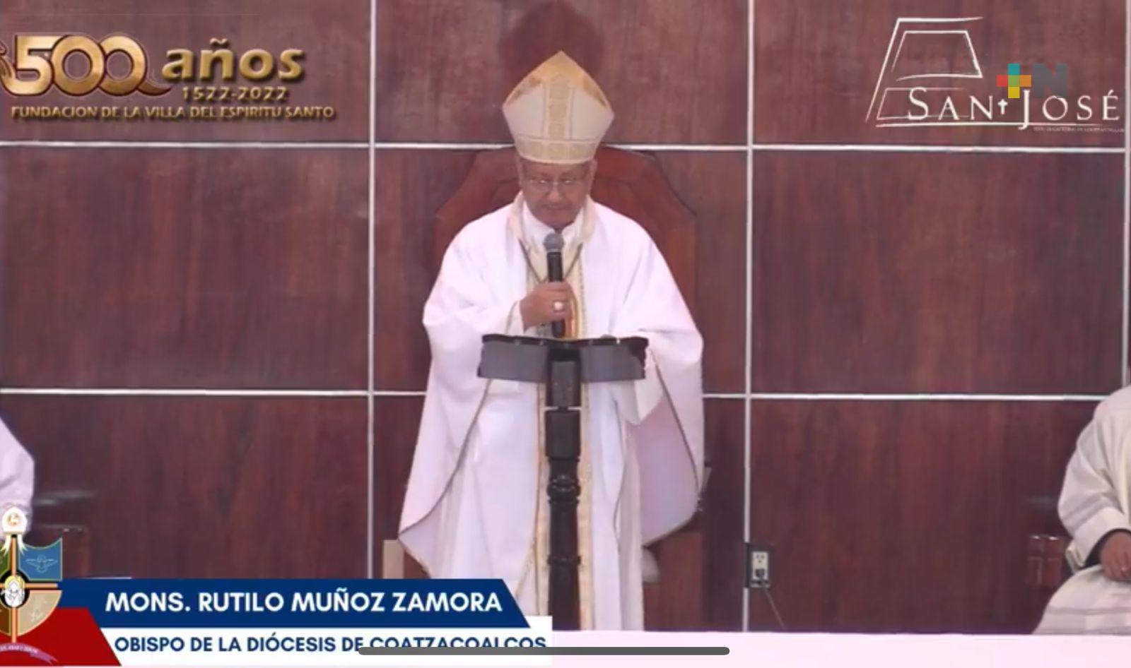 Celebran misa por los 500 años de la fundación de la Villa del Espíritu Santo