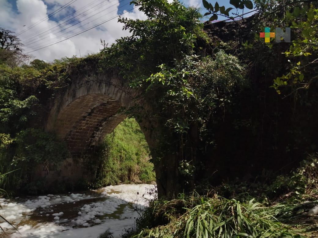 Lluvias afectan puente del diablo del municipio de Coatepec