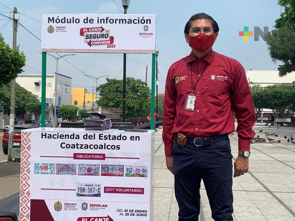 Programa de canje de placas, a dos semanas de concluir