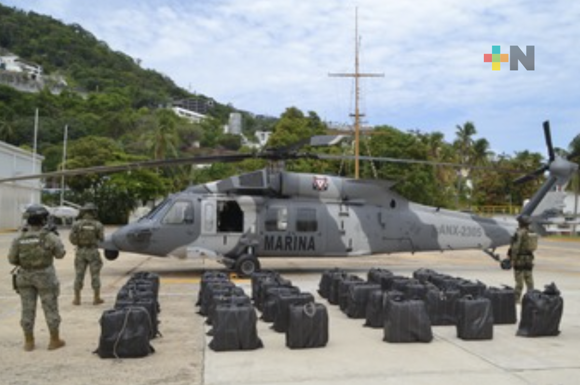En costa de Oaxaca, Semar asegura más de mil 300 kilos de presunta cocaína