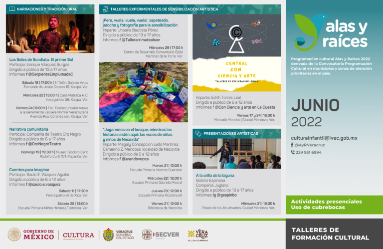 Presenta IVEC la Programación cultural Alas y Raíces 2022