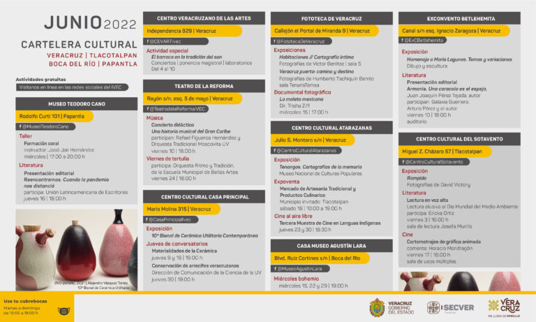 Presenta IVEC su cartelera de actividades del mes de junio