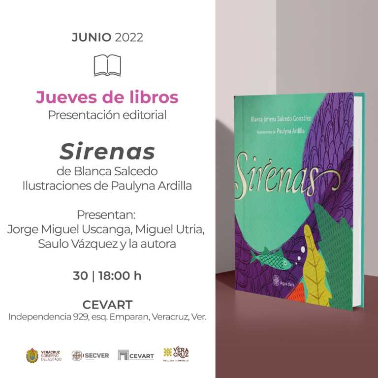 Presenta IVEC la versión electrónica del libro Sirenas, en los #JuevesDeLibros del CEVART