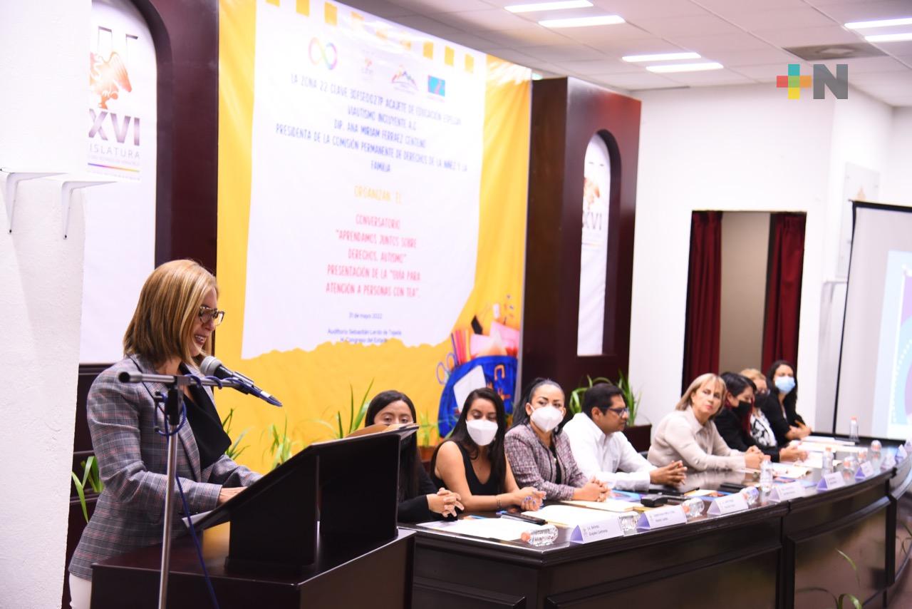 Promueve diputada Ferráez Centeno derechos de personas con Trastorno del Espectro Autista