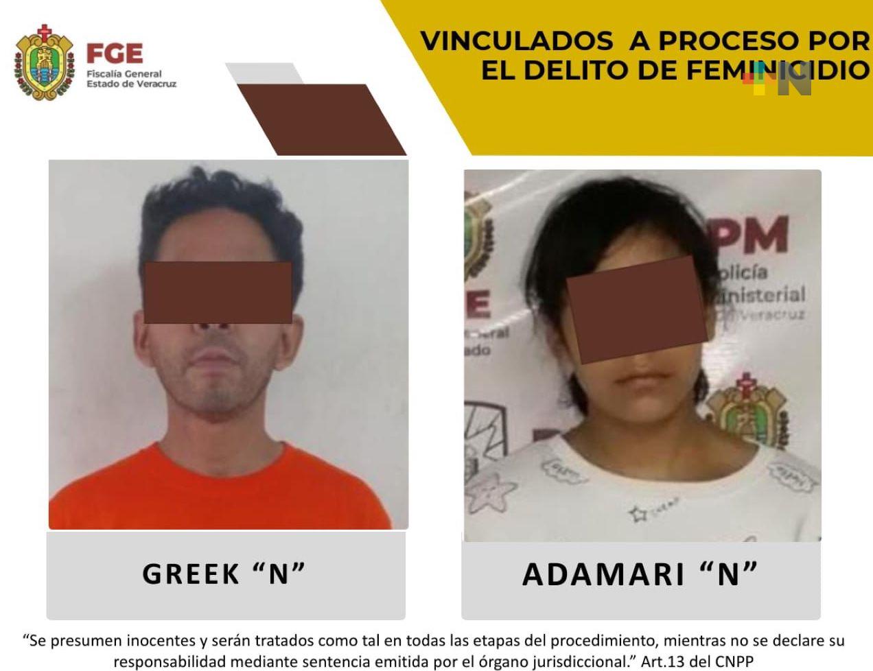 Obtiene FGE vinculación en contra de Greek “N” y Adamari “N” por presunto feminicidio