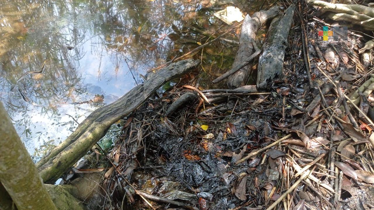 Denuncian pescadores contaminación por aceite en río Coatzacoalcos