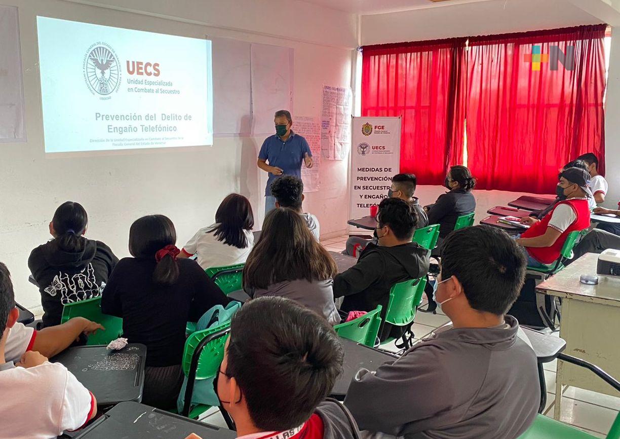 Capacita UECS a alumnos en municipio de Emiliano Zapata