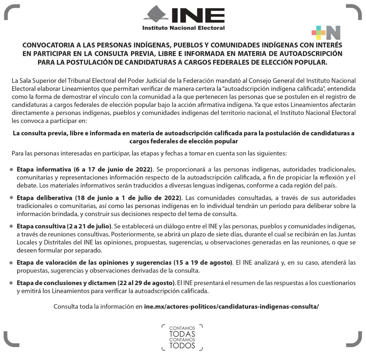 Participación de personas indígenas de Veracruz, prioritaria en consulta del INE en materia de autoadscripción