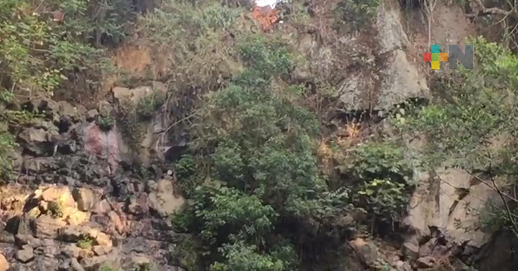 Por primera vez la cascada del río Sedeño se secó
