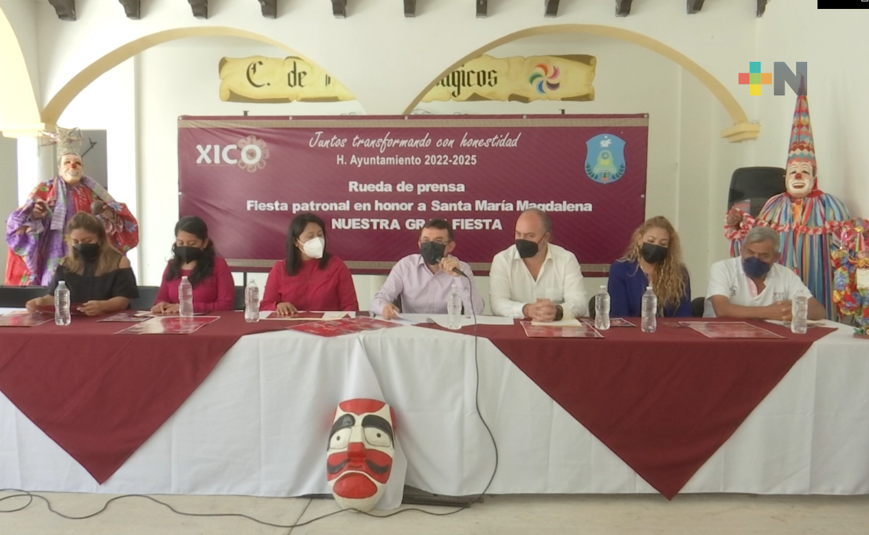 Presentan actividades por fiesta patronal en honor a Santa María Magdalena en Xico