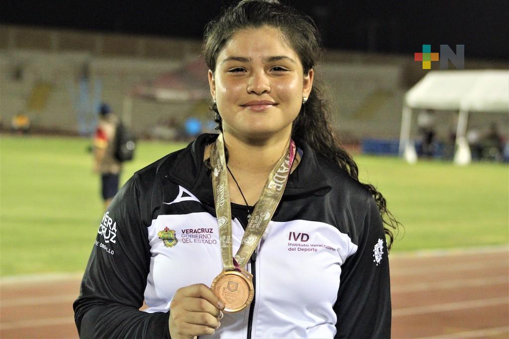 Veracruzana Hannia Delfín gana oro en jabalina de Nacionales CONADE