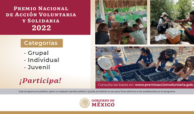 México convoca al Premio Nacional de Acción Voluntaria y Solidaria 2022