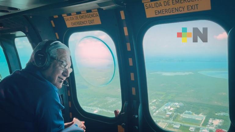 Presidente destaca avance del 50 por ciento en tramo Mérida-Cancún del Tren Maya