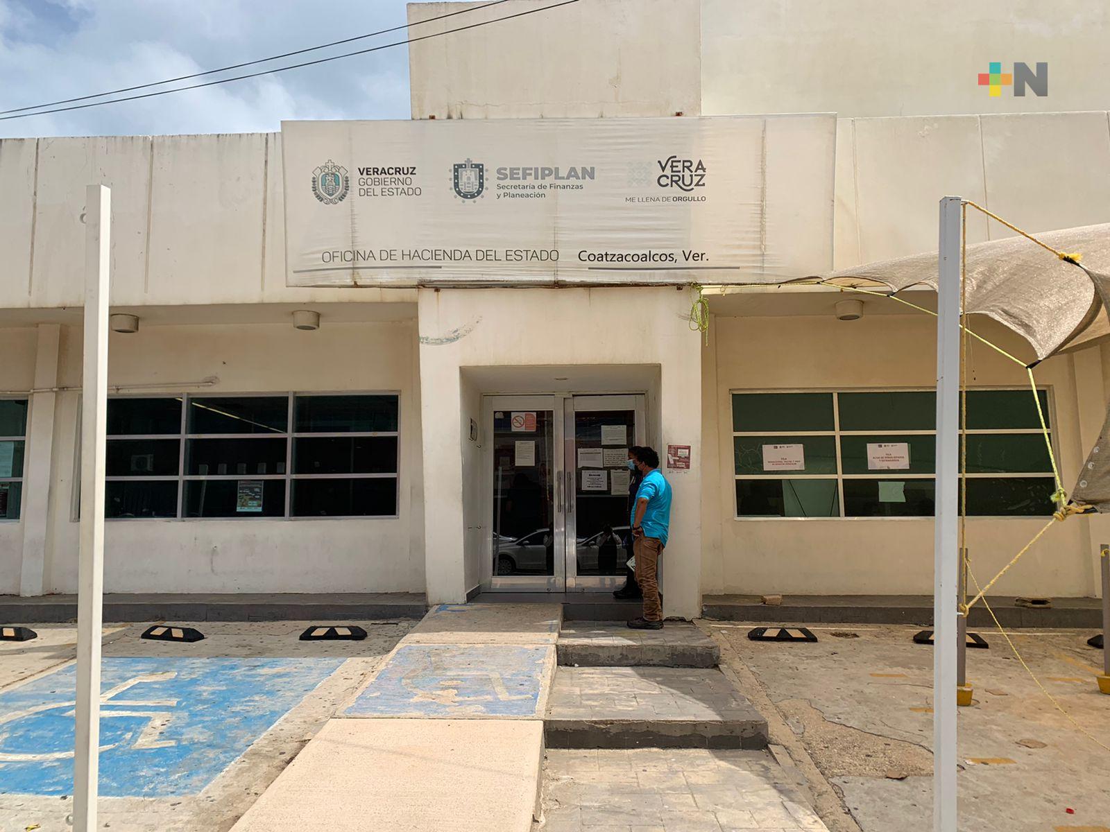 Oficinas de Hacienda ampliarán sus horarios de atención en Coatzacoalcos