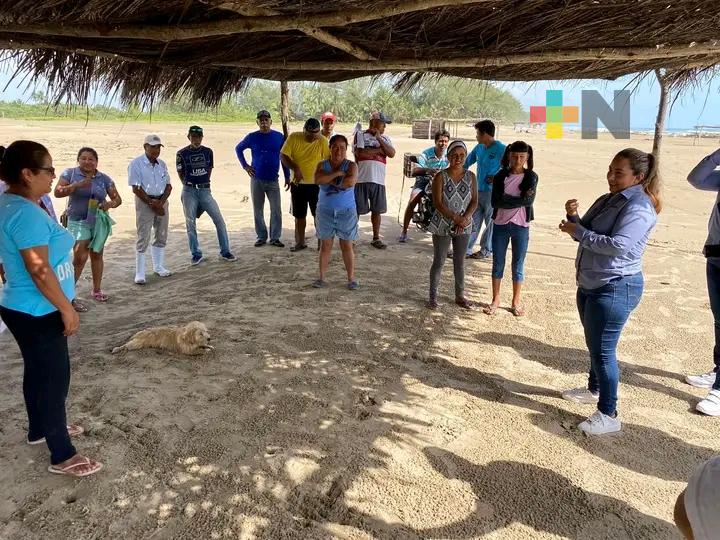 Continúan autoridades de Tuxpan realizando acciones para proteger al cangrejo azul