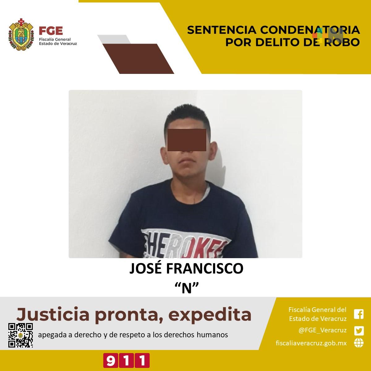 Sentencia condenatoria por delito de robo en Boca del Río