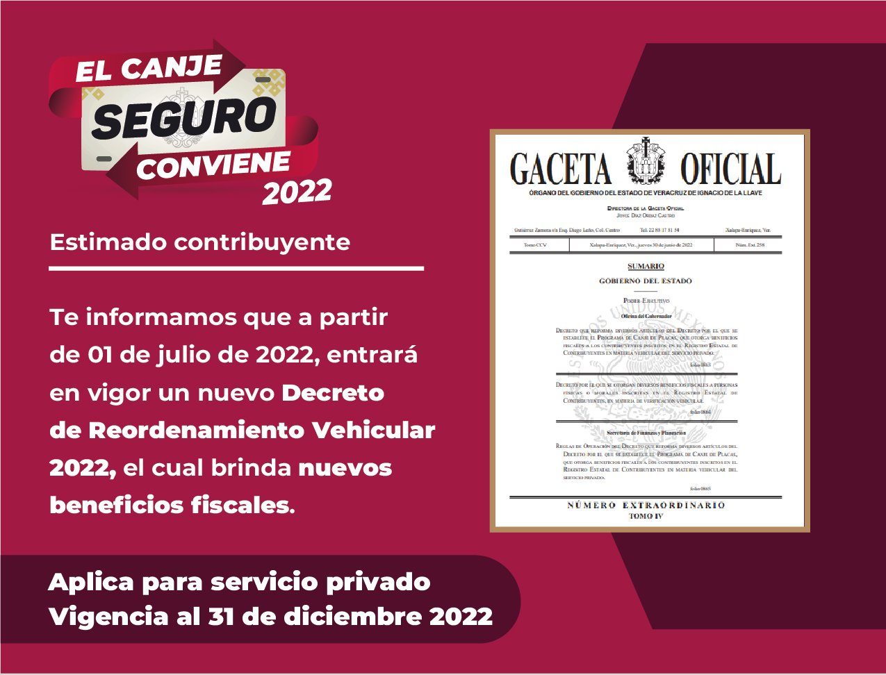 Gobierno del Estado amplía programa “Canje seguro” del 1 de julio  al 31 de diciembre de 2022