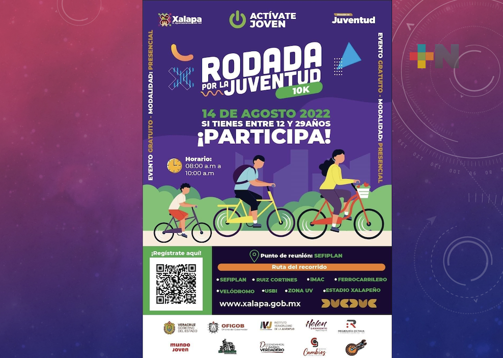 Invita Ayuntamiento de Xalapa a «Rodada por la Juventud»