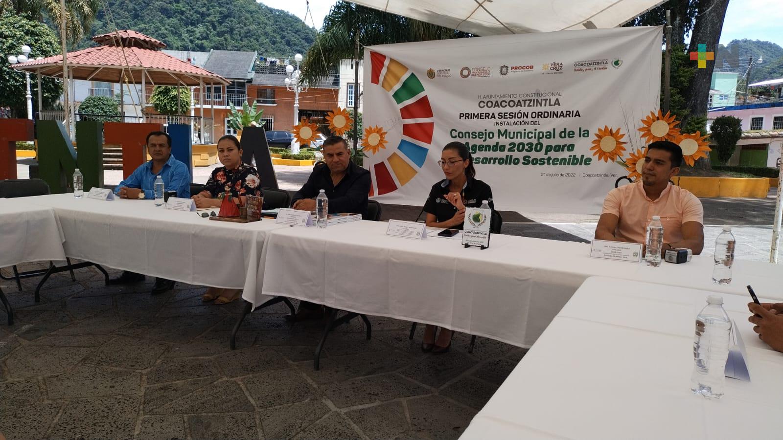 Coacoatzintla, primer municipio con agenda 2030 para desarrollo sostenible