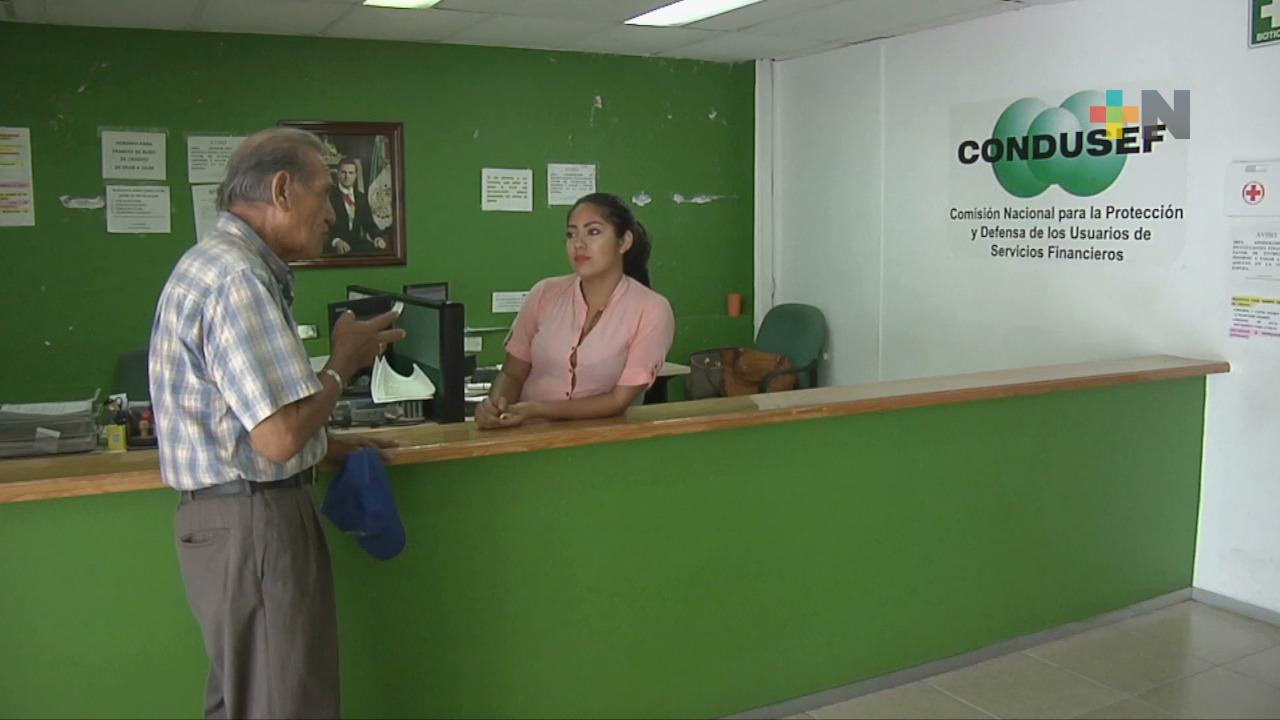 Reportan decremento en reclamos por servicios financieros