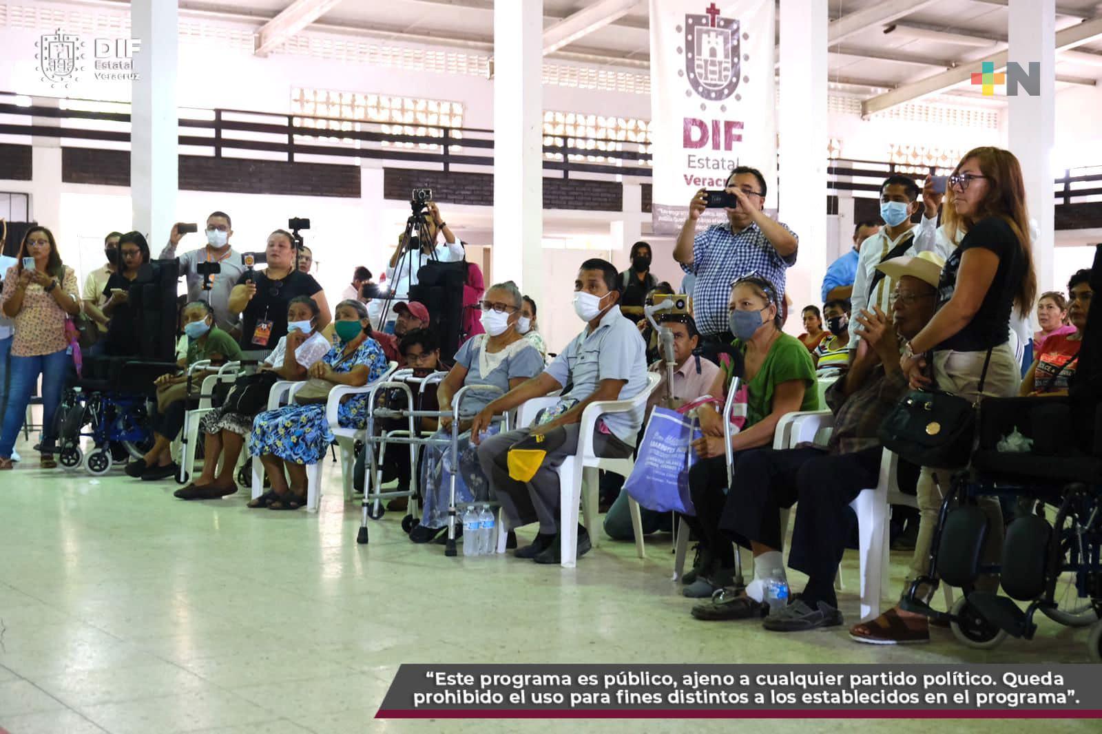 DIF hizo entrega de apoyos funcionales en zona norte de Veracruz